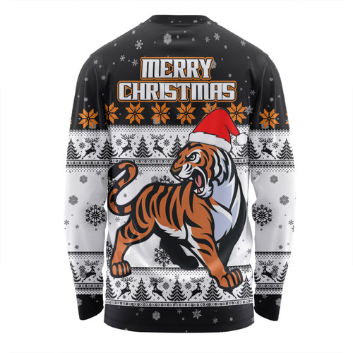 Wests Tigers Christmas Custom Long Sleeve T-shirt - Special Ugly Christmas Long Sleeve T-shirt Wests Tigers Christmas Custom Long Sleeve T-shirt - Special Ugly Christmas Long Sleeve T-shirt