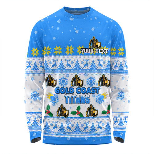 Gold Coast Titans Christmas Custom Long Sleeve T-shirt - Special Ugly Christmas Long Sleeve T-shirt Gold Coast Titans Christmas Custom Long Sleeve T-shirt - Special Ugly Christmas Long Sleeve T-shirt