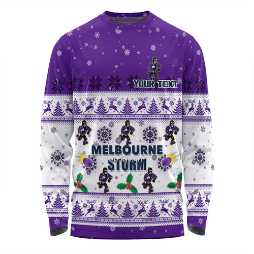 Melbourne Storm Christmas Custom Long Sleeve T-shirt - Special Ugly Christmas Long Sleeve T-shirt Melbourne Storm Christmas Custom Long Sleeve T-shirt - Special Ugly Christmas Long Sleeve T-shirt