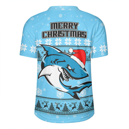 Cronulla-Sutherland Sharks Christmas Custom Rugby Jersey - Special Ugly Christmas Rugby Jersey Cronulla-Sutherland Sharks Christmas Custom Rugby Jersey - Special Ugly Christmas Rugby Jersey