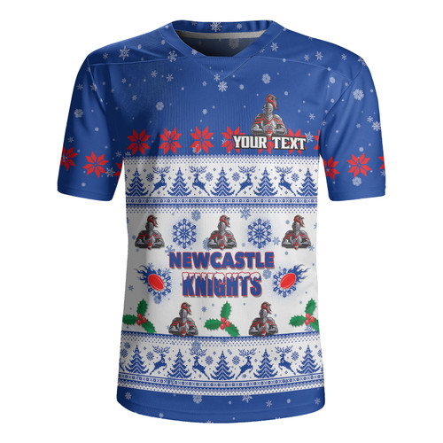 Newcastle Knights Christmas Custom Rugby Jersey - Special Ugly Christmas Rugby Jersey Newcastle Knights Christmas Custom Rugby Jersey - Special Ugly Christmas Rugby Jersey