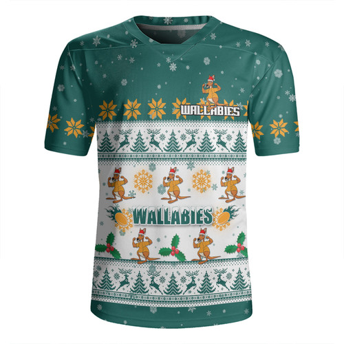 Australia Wallabies Christmas Custom Rugby Jersey - Special Ugly Christmas Rugby Jersey