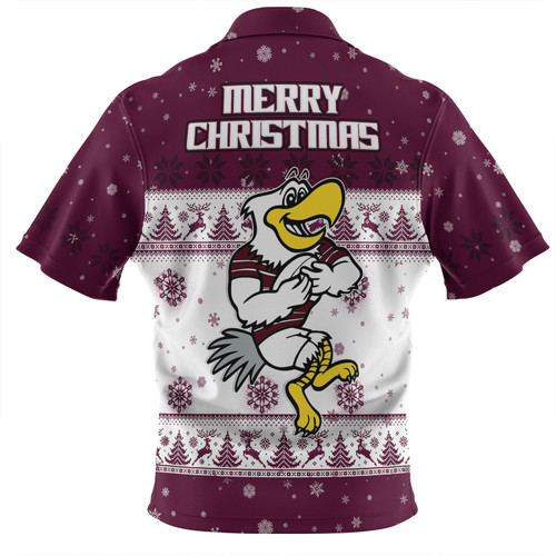 Manly Warringah Sea Eagles Christmas Custom Zip Polo Shirt - Special Ugly Christmas Zip Polo Shirt Manly Warringah Sea Eagles Christmas Custom Zip Polo Shirt - Special Ugly Christmas Zip Polo Shirt