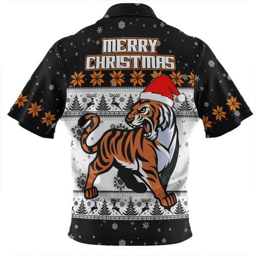 Wests Tigers Christmas Custom Zip Polo Shirt - Special Ugly Christmas Zip Polo Shirt Wests Tigers Christmas Custom Zip Polo Shirt - Special Ugly Christmas Zip Polo Shirt