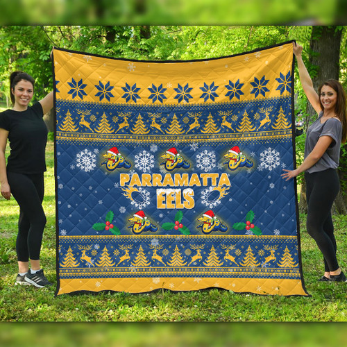 Parramatta Eels Christmas Quilt - Special Ugly Christmas Quilt Parramatta Eels Christmas Quilt - Special Ugly Christmas Quilt