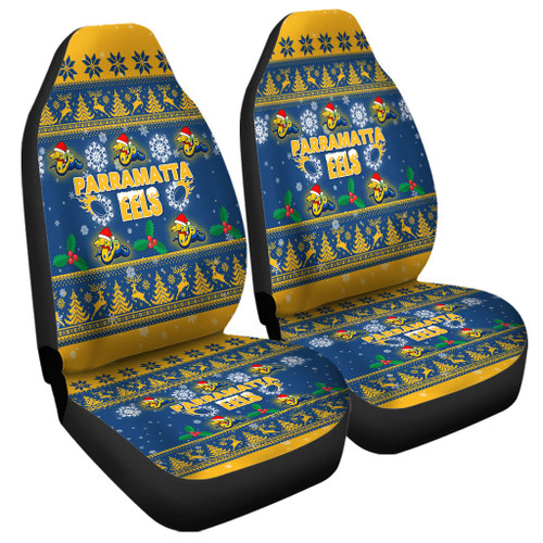 Parramatta Eels Christmas Car Seat Cover - Special Ugly Christmas Car Seat Cover