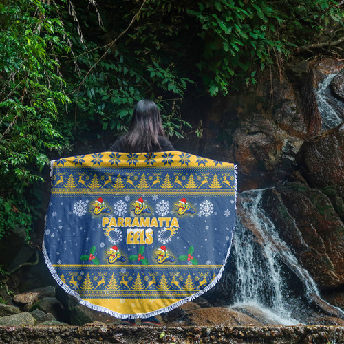 Parramatta Eels Christmas Beach Blanket - Special Ugly Christmas Beach Blanket Parramatta Eels Christmas Beach Blanket - Special Ugly Christmas Beach Blanket