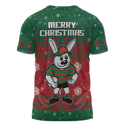 South Sydney Rabbitohs Custom T-shirt - Special Ugly Christmas T-shirt South Sydney Rabbitohs Custom T-shirt - Special Ugly Christmas T-shirt
