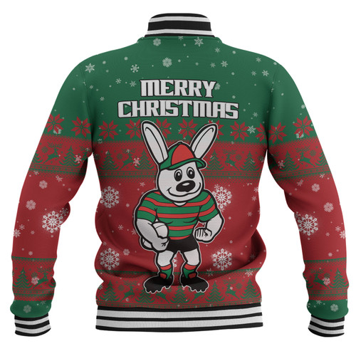 South Sydney Rabbitohs Custom Baseball Jacket - Special Ugly Christmas Baseball Jacket South Sydney Rabbitohs Custom Baseball Jacket - Special Ugly Christmas Baseball Jacket