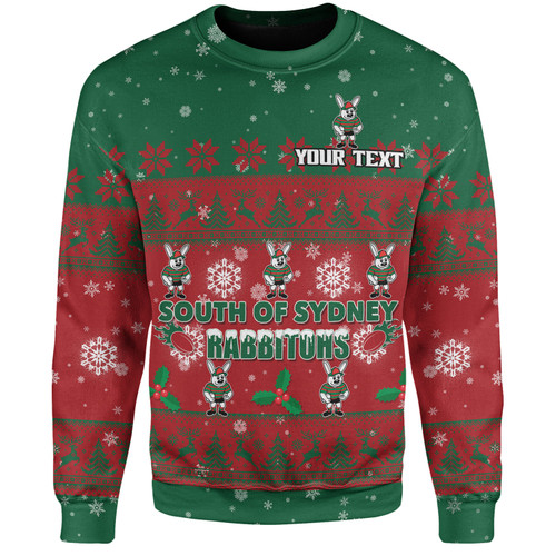 South Sydney Rabbitohs Custom Sweatshirt - Special Ugly Christmas Sweatshirt South Sydney Rabbitohs Custom Sweatshirt - Special Ugly Christmas Sweatshirt