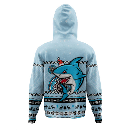 Cronulla-Sutherland Sharks Christmas Custom Hoodie - Ugly Xmas And Aboriginal Patterns For Die Hard Fan Hoodie Cronulla-Sutherland Sharks Christmas Custom Hoodie - Ugly Xmas And Aboriginal Patterns For Die Hard Fan Hoodie