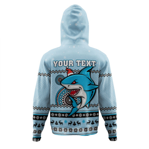 Cronulla-Sutherland Sharks Christmas Custom Hoodie - Ugly Xmas And Aboriginal Patterns For Die Hard Fan Hoodie Cronulla-Sutherland Sharks Christmas Custom Hoodie - Ugly Xmas And Aboriginal Patterns For Die Hard Fan Hoodie