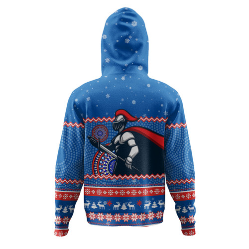 Newcastle Knights Christmas Custom Hoodie - Ugly Xmas And Aboriginal Patterns For Die Hard Fan Hoodie Newcastle Knights Christmas Custom Hoodie - Ugly Xmas And Aboriginal Patterns For Die Hard Fan Hoodie