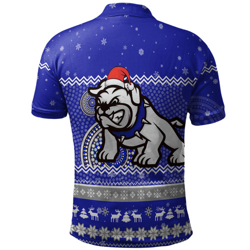 Canterbury-Bankstown Bulldogs Christmas Custom Polo Shirt - Ugly Xmas And Aboriginal Patterns For Die Hard Fan Polo Shirt