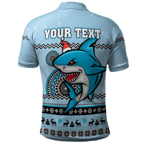 Cronulla-Sutherland Sharks Christmas Custom Polo Shirt - Ugly Xmas And Aboriginal Patterns For Die Hard Fan Polo Shirt Cronulla-Sutherland Sharks Christmas Custom Polo Shirt - Ugly Xmas And Aboriginal Patterns For Die Hard Fan Polo Shirt