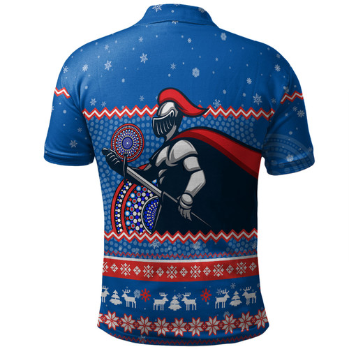 Newcastle Knights Christmas Custom Polo Shirt - Ugly Xmas And Aboriginal Patterns For Die Hard Fan Polo Shirt Newcastle Knights Christmas Custom Polo Shirt - Ugly Xmas And Aboriginal Patterns For Die Hard Fan Polo Shirt
