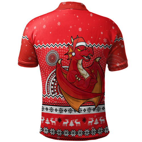 St. George Illawarra Dragons Christmas Custom Polo Shirt - Ugly Xmas And Aboriginal Patterns For Die Hard Fan Polo Shirt St. George Illawarra Dragons Christmas Custom Polo Shirt - Ugly Xmas And Aboriginal Patterns For Die Hard Fan Polo Shirt