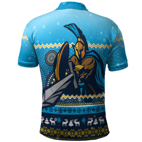 Gold Coast Titans Christmas Custom Polo Shirt - Ugly Xmas And Aboriginal Patterns For Die Hard Fan Polo Shirt Gold Coast Titans Christmas Custom Polo Shirt - Ugly Xmas And Aboriginal Patterns For Die Hard Fan Polo Shirt