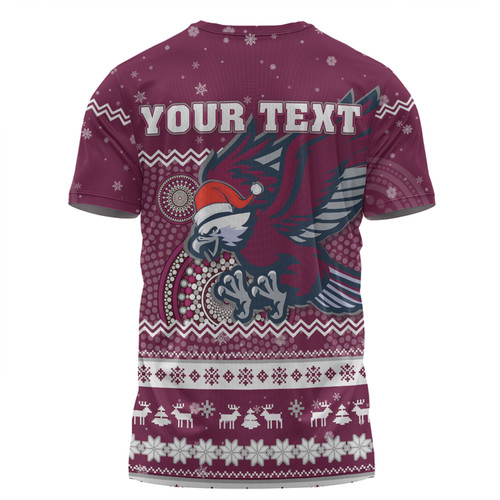 Manly Warringah Sea Eagles Christmas Custom T-shirt - Ugly Xmas And Aboriginal Patterns For Die Hard Fan T-shirt Manly Warringah Sea Eagles Christmas Custom T-shirt - Ugly Xmas And Aboriginal Patterns For Die Hard Fan T-shirt