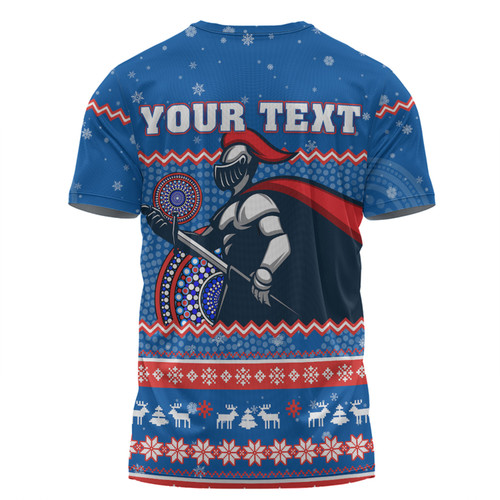 Newcastle Knights Christmas Custom T-shirt - Ugly Xmas And Aboriginal Patterns For Die Hard Fan T-shirt Newcastle Knights Christmas Custom T-shirt - Ugly Xmas And Aboriginal Patterns For Die Hard Fan T-shirt