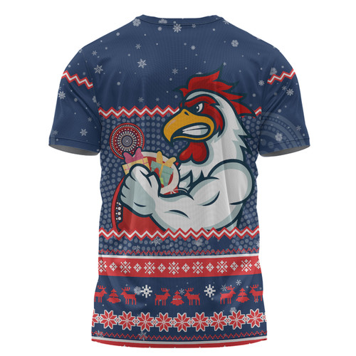 Sydney Roosters Christmas Custom T-Shirt - Ugly Xmas And Aboriginal Patterns For Die Hard Fan T-Shirt Sydney Roosters Christmas Custom T-Shirt - Ugly Xmas And Aboriginal Patterns For Die Hard Fan T-Shirt