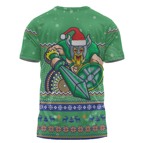 Canberra Raiders Christmas Custom T-shirt - Ugly Xmas And Aboriginal Patterns For Die Hard Fan T-shirt Canberra Raiders Christmas Custom T-shirt - Ugly Xmas And Aboriginal Patterns For Die Hard Fan T-shirt