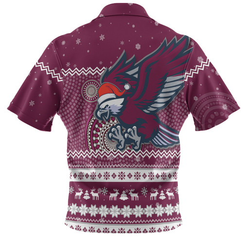 Manly Warringah Sea Eagles Christmas Custom Hawaiian Shirt - Ugly Xmas And Aboriginal Patterns For Die Hard Fan Hawaiian Shirt Manly Warringah Sea Eagles Christmas Custom Hawaiian Shirt - Ugly Xmas And Aboriginal Patterns For Die Hard Fan Hawaiian Shirt