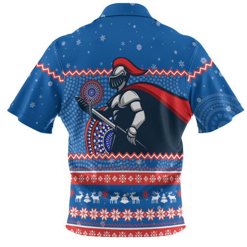 Newcastle Knights Christmas Custom Hawaiian Shirt - Ugly Xmas And Aboriginal Patterns For Die Hard Fan Hawaiian Shirt Newcastle Knights Christmas Custom Hawaiian Shirt - Ugly Xmas And Aboriginal Patterns For Die Hard Fan Hawaiian Shirt