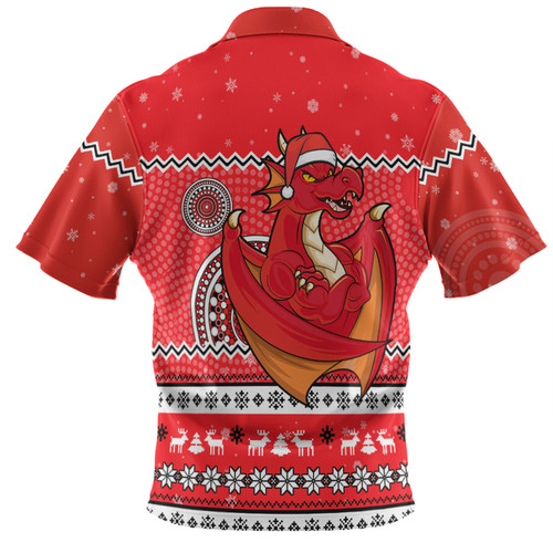 St. George Illawarra Dragons Christmas Custom Hawaiian Shirt - Ugly Xmas And Aboriginal Patterns For Die Hard Fan Hawaiian Shirt St. George Illawarra Dragons Christmas Custom Hawaiian Shirt - Ugly Xmas And Aboriginal Patterns For Die Hard Fan Hawaiian Shirt