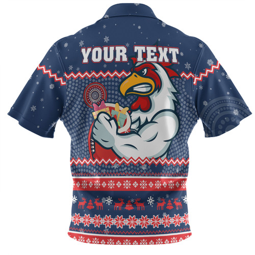 Sydney Roosters Christmas Custom Hawaiian Shirt - Ugly Xmas And Aboriginal Patterns For Die Hard Fan Hawaiian Shirt Sydney Roosters Christmas Custom Hawaiian Shirt - Ugly Xmas And Aboriginal Patterns For Die Hard Fan Hawaiian Shirt