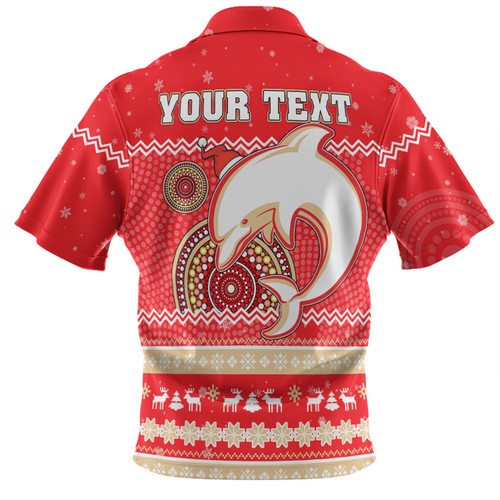 Redcliffe Dolphins Christmas Custom Hawaiian Shirt - Ugly Xmas And Aboriginal Patterns For Die Hard Fan Hawaiian Shirt Redcliffe Dolphins Christmas Custom Hawaiian Shirt - Ugly Xmas And Aboriginal Patterns For Die Hard Fan Hawaiian Shirt