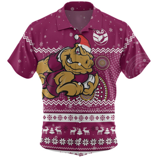 Queensland Cane Toads Christmas Custom Hawaiian Shirt - Ugly Xmas And Aboriginal Patterns For Die Hard Fan Hawaiian Shirt