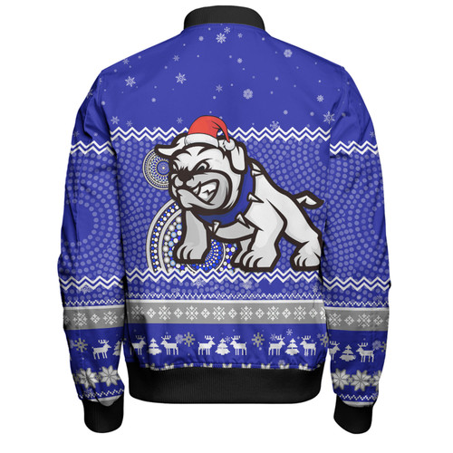 Canterbury-Bankstown Bulldogs Christmas Custom Bomber Jacket - Ugly Xmas And Aboriginal Patterns For Die Hard Fan Bomber Jacket Canterbury-Bankstown Bulldogs Christmas Custom Bomber Jacket - Ugly Xmas And Aboriginal Patterns For Die Hard Fan Bomber Jacket