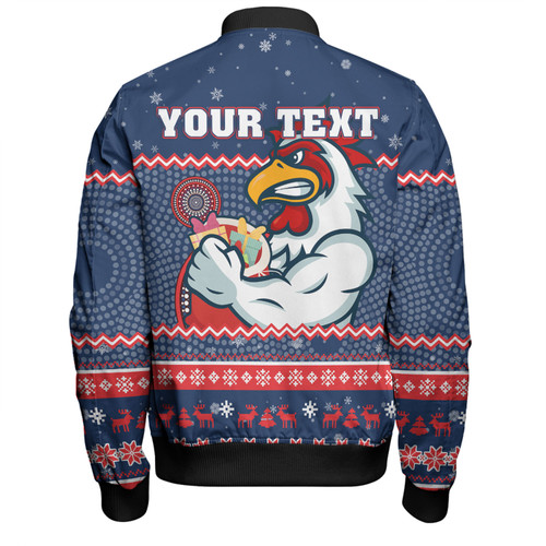 Sydney Roosters Christmas Custom Bomber Jacket - Ugly Xmas And Aboriginal Patterns For Die Hard Fan Bomber Jacket Sydney Roosters Christmas Custom Bomber Jacket - Ugly Xmas And Aboriginal Patterns For Die Hard Fan Bomber Jacket