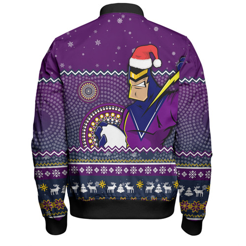 Melbourne Storm Christmas Custom Bomber Jacket - Ugly Xmas And Aboriginal Patterns For Die Hard Fan Bomber Jacket Melbourne Storm Christmas Custom Bomber Jacket - Ugly Xmas And Aboriginal Patterns For Die Hard Fan Bomber Jacket