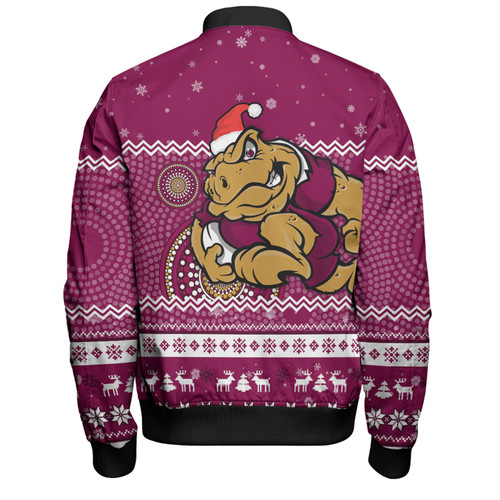 Queensland Cane Toads Christmas Custom Bomber Jacket - Ugly Xmas And Aboriginal Patterns For Die Hard Fan Bomber Jacket Queensland Cane Toads Christmas Custom Bomber Jacket - Ugly Xmas And Aboriginal Patterns For Die Hard Fan Bomber Jacket