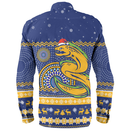 Parramatta Eels Christmas Custom Long Sleeve Shirt - Ugly Xmas And Aboriginal Patterns For Die Hard Fan Long Sleeve Shirt Parramatta Eels Christmas Custom Long Sleeve Shirt - Ugly Xmas And Aboriginal Patterns For Die Hard Fan Long Sleeve Shirt