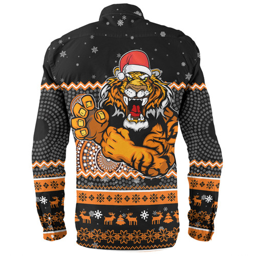 Wests Tigers Christmas Custom Long Sleeve Shirt - Ugly Xmas And Aboriginal Patterns For Die Hard Fan Long Sleeve Shirt Wests Tigers Christmas Custom Long Sleeve Shirt - Ugly Xmas And Aboriginal Patterns For Die Hard Fan Long Sleeve Shirt