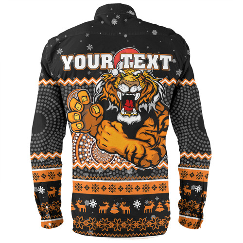 Wests Tigers Christmas Custom Long Sleeve Shirt - Ugly Xmas And Aboriginal Patterns For Die Hard Fan Long Sleeve Shirt Wests Tigers Christmas Custom Long Sleeve Shirt - Ugly Xmas And Aboriginal Patterns For Die Hard Fan Long Sleeve Shirt
