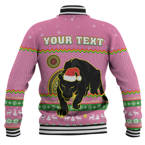 Penrith Panthers Christmas Custom Baseball Jacket - Ugly Xmas And Aboriginal Patterns For Die Hard Fan Baseball Jacket Penrith Panthers Christmas Custom Baseball Jacket - Ugly Xmas And Aboriginal Patterns For Die Hard Fan Baseball Jacket