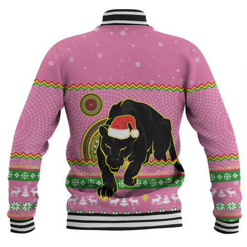 Penrith Panthers Christmas Custom Baseball Jacket - Ugly Xmas And Aboriginal Patterns For Die Hard Fan Baseball Jacket Penrith Panthers Christmas Custom Baseball Jacket - Ugly Xmas And Aboriginal Patterns For Die Hard Fan Baseball Jacket