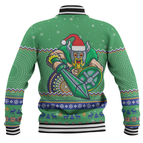 Canberra Raiders Christmas Custom Baseball Jacket - Ugly Xmas And Aboriginal Patterns For Die Hard Fan Baseball Jacket Canberra Raiders Christmas Custom Baseball Jacket - Ugly Xmas And Aboriginal Patterns For Die Hard Fan Baseball Jacket