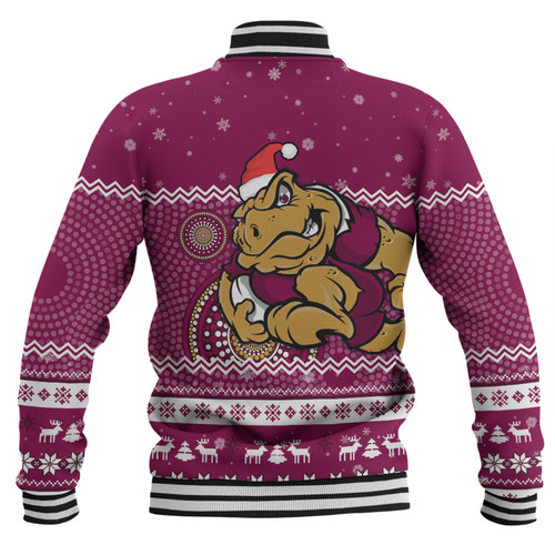 Queensland Cane Toads Christmas Custom Baseball Jacket - Ugly Xmas And Aboriginal Patterns For Die Hard Fan Baseball Jacket Queensland Cane Toads Christmas Custom Baseball Jacket - Ugly Xmas And Aboriginal Patterns For Die Hard Fan Baseball Jacket