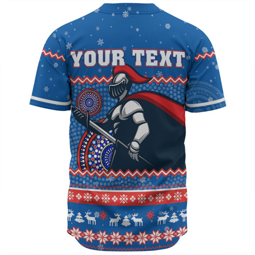 Newcastle Knights Christmas Custom Baseball Shirt - Ugly Xmas And Aboriginal Patterns For Die Hard Fan Baseball Shirt Newcastle Knights Christmas Custom Baseball Shirt - Ugly Xmas And Aboriginal Patterns For Die Hard Fan Baseball Shirt