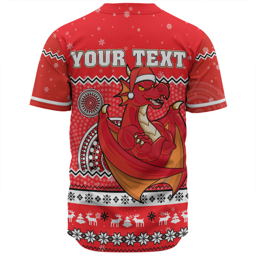 St. George Illawarra Dragons Christmas Custom Baseball Shirt - Ugly Xmas And Aboriginal Patterns For Die Hard Fan Baseball Shirt St. George Illawarra Dragons Christmas Custom Baseball Shirt - Ugly Xmas And Aboriginal Patterns For Die Hard Fan Baseball Shirt