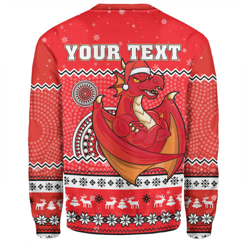 St. George Illawarra Dragons Christmas Custom Sweatshirt - Ugly Xmas And Aboriginal Patterns For Die Hard Fan Sweatshirt St. George Illawarra Dragons Christmas Custom Sweatshirt - Ugly Xmas And Aboriginal Patterns For Die Hard Fan Sweatshirt
