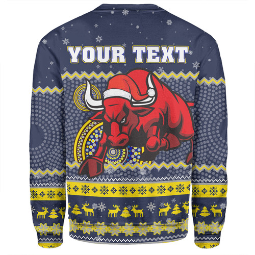 North Queensland Cowboys Christmas Custom Sweatshirt - Ugly Xmas And Aboriginal Patterns For Die Hard Fan Sweatshirt North Queensland Cowboys Christmas Custom Sweatshirt - Ugly Xmas And Aboriginal Patterns For Die Hard Fan Sweatshirt