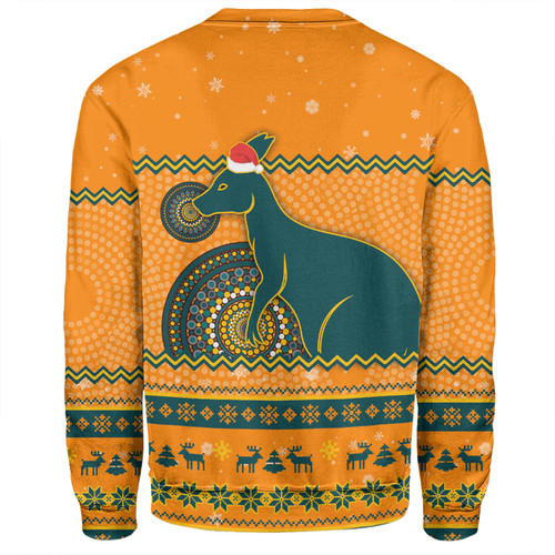 Australia Wallabies Christmas Custom Sweatshirt - Ugly Xmas And Aboriginal Patterns For Die Hard Fan Sweatshirt Australia Wallabies Christmas Custom Sweatshirt - Ugly Xmas And Aboriginal Patterns For Die Hard Fan Sweatshirt