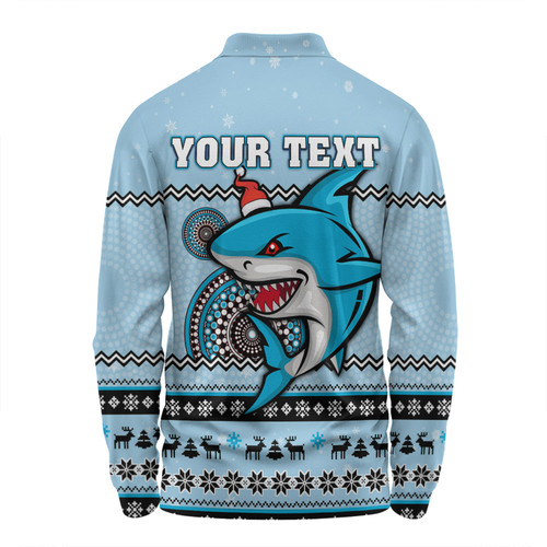 Cronulla-Sutherland Sharks Christmas Custom Long Sleeve Polo Shirt - Ugly Xmas And Aboriginal Patterns For Die Hard Fan Long Sleeve Polo Shirt Cronulla-Sutherland Sharks Christmas Custom Long Sleeve Polo Shirt - Ugly Xmas And Aboriginal Patterns For Die Hard Fan Long Sleeve Polo Shirt
