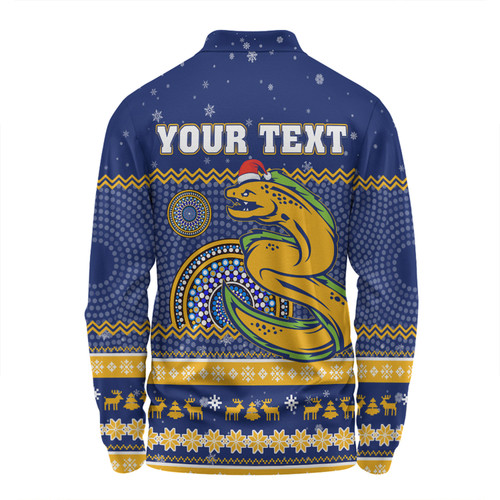 Parramatta Eels Christmas Custom Long Sleeve Polo Shirt - Ugly Xmas And Aboriginal Patterns For Die Hard Fan Long Sleeve Polo Shirt Parramatta Eels Christmas Custom Long Sleeve Polo Shirt - Ugly Xmas And Aboriginal Patterns For Die Hard Fan Long Sleeve Polo Shirt